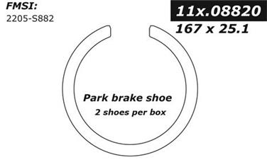 2000 Mitsubishi Diamante Parking Brake Shoe CE 111.08820