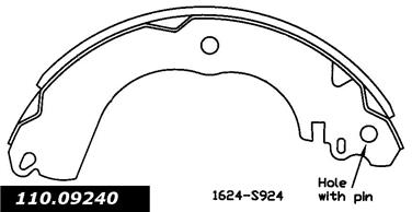 2009 Nissan Versa Drum Brake Shoe CE 111.09240