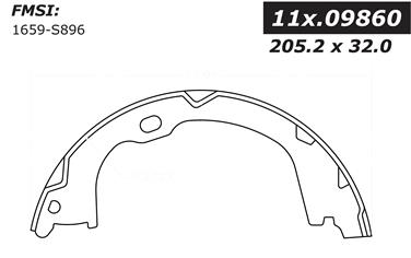 2012 Jeep Grand Cherokee Parking Brake Shoe CE 111.09860