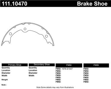 Parking Brake Shoe CE 111.10470