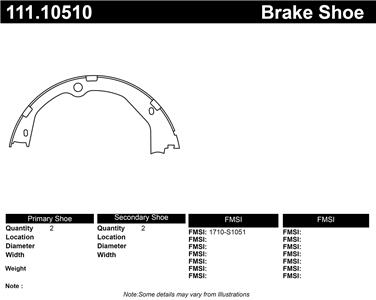 Parking Brake Shoe CE 111.10510
