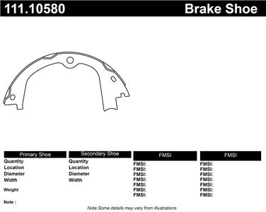 Parking Brake Shoe CE 111.10580