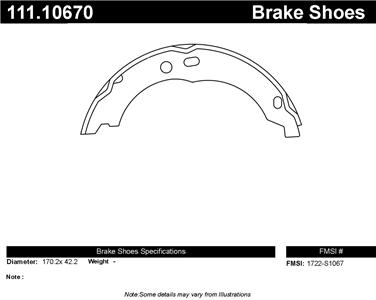 Parking Brake Shoe CE 111.10670