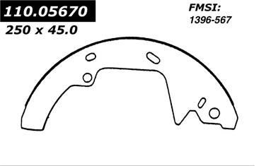 1991 Mercury Sable Drum Brake Shoe CE 112.05670