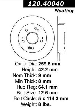 Honda Civic Brake Rotor Minimum Thickness Chart