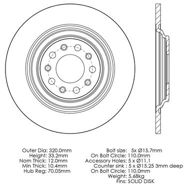 Disc Brake Rotor CE 120.58011