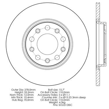 Disc Brake Rotor CE 120.58013