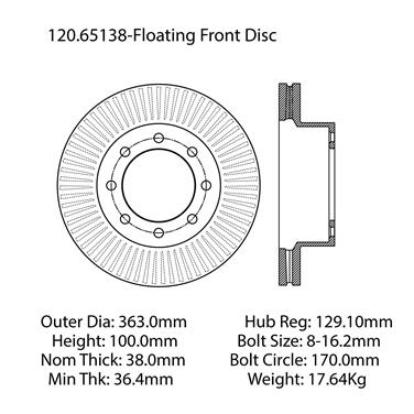 Disc Brake Rotor CE 120.65138