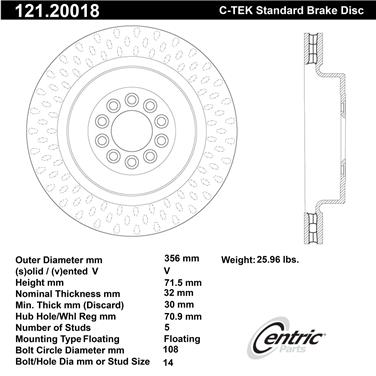 Disc Brake Rotor CE 121.20018