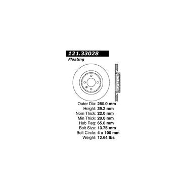 Disc Brake Rotor CE 121.33028