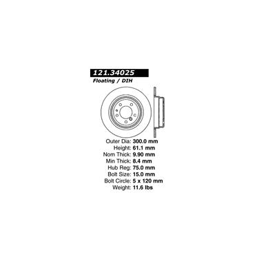 Disc Brake Rotor CE 121.34025