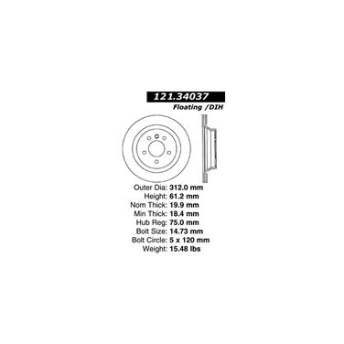 Disc Brake Rotor CE 121.34037