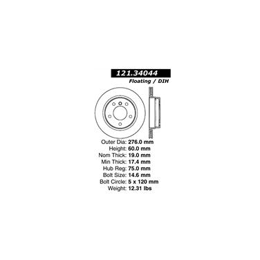 Disc Brake Rotor CE 121.34044