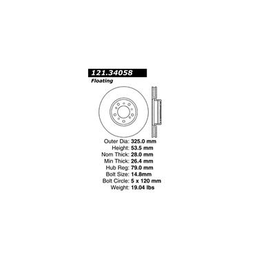 Disc Brake Rotor CE 121.34058