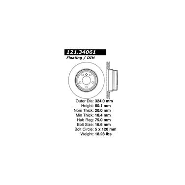 Disc Brake Rotor CE 121.34061