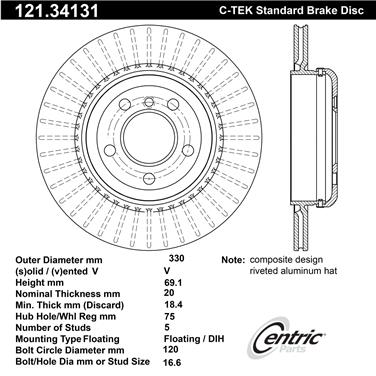 Disc Brake Rotor CE 121.34131