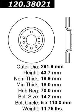 Disc Brake Rotor CE 121.38021