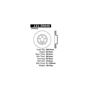 Disc Brake Rotor CE 121.39040