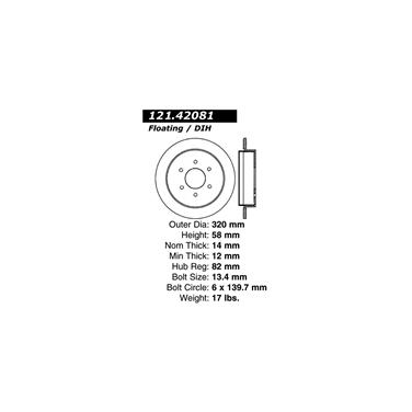 Disc Brake Rotor CE 121.42081