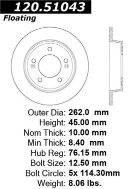 Disc Brake Rotor CE 121.51043