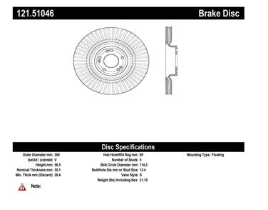 Disc Brake Rotor CE 121.51046