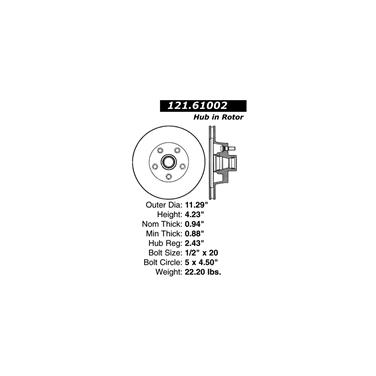 Disc Brake Rotor CE 121.61002