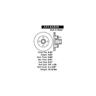 Disc Brake Rotor CE 121.61016