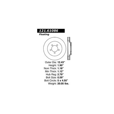 Disc Brake Rotor CE 121.61086