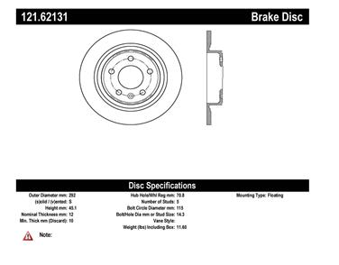 2014 Cadillac ELR Disc Brake Rotor CE 121.62131