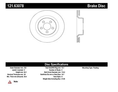 Disc Brake Rotor CE 121.63078