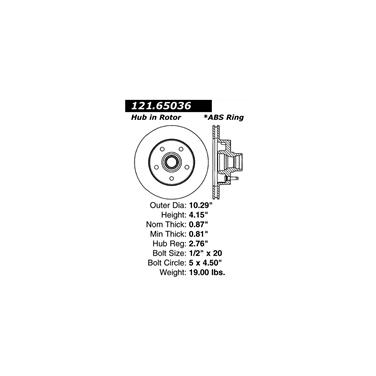 Disc Brake Rotor CE 121.65036