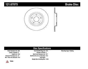 Disc Brake Rotor CE 121.67075