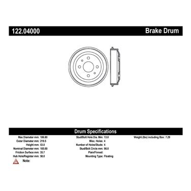 Brake Drum CE 122.04000