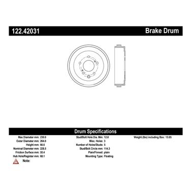 Brake Drum CE 122.42031