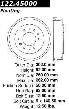 Brake Drum CE 122.44052