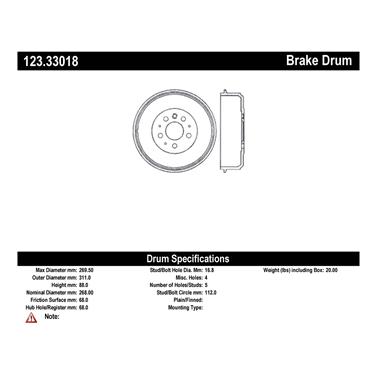 Brake Drum CE 123.33018