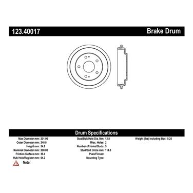 Brake Drum CE 123.40017