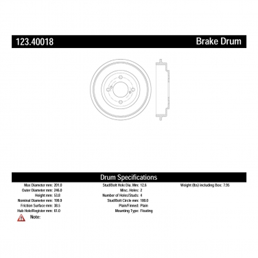 Brake Drum CE 123.40018