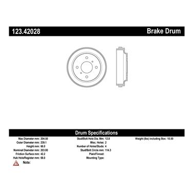 2008 Nissan Tiida Brake Drum CE 123.42028