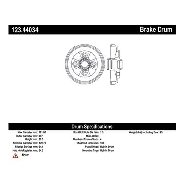 Brake Drum CE 123.44034