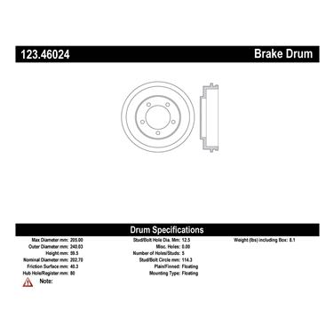 Brake Drum CE 123.46024