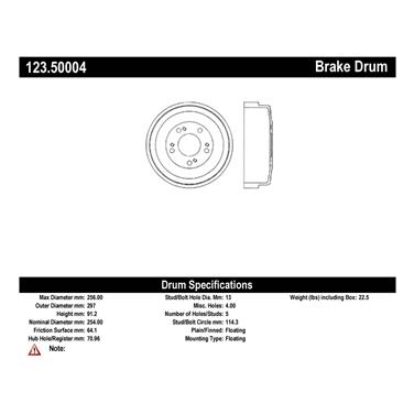 Brake Drum CE 123.50004