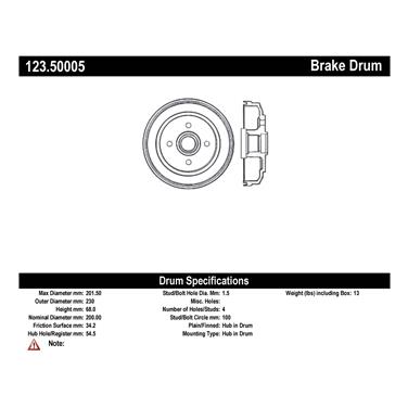 Brake Drum CE 123.50005