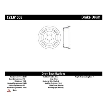 Brake Drum CE 123.61008