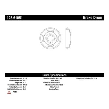 Brake Drum CE 123.61051