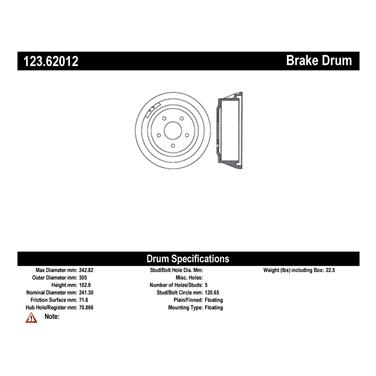 Brake Drum CE 123.62012