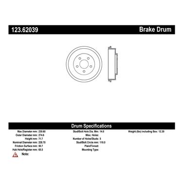 Brake Drum CE 123.62039