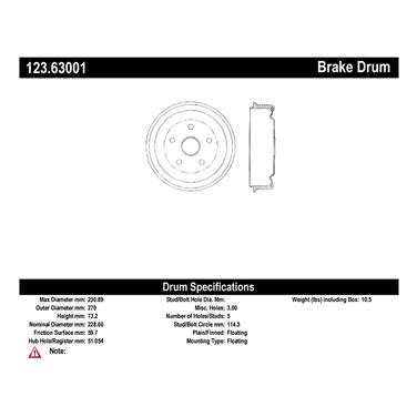 Brake Drum CE 123.63001