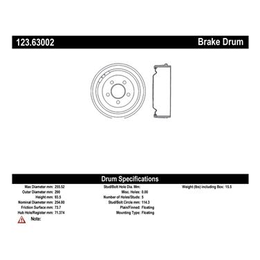 Brake Drum CE 123.63002