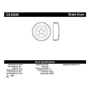 Brake Drum CE 123.63045
